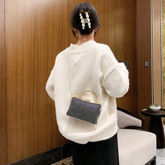 Rhinestone Chain Shoulder Bag Clutch Purse for Women