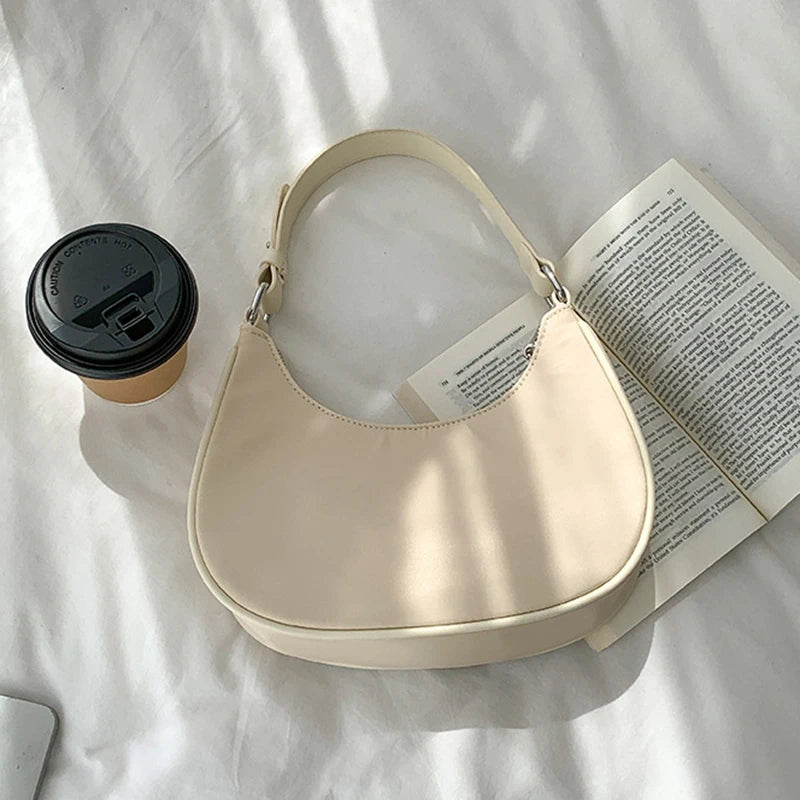 Casual Nylon Zipper Underarm Bag Ladies Handbags