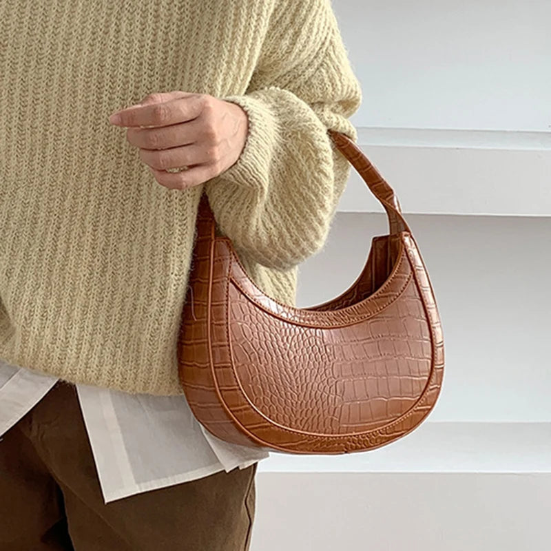 Casual Nylon Zipper Underarm Bag Ladies Handbags