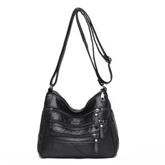 Soft PU Leather Handbags Women Bags Multi-pocket Shoulder Crossbody Bags