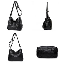 Soft PU Leather Handbags Women Bags Multi-pocket Shoulder Crossbody Bags