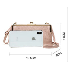 Solid Leather Shoulder Bag Crossbody Bags for Women Purses Handbags