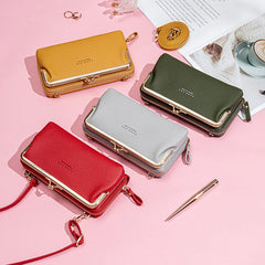 Solid Leather Shoulder Bag Crossbody Bags for Women Purses Handbags