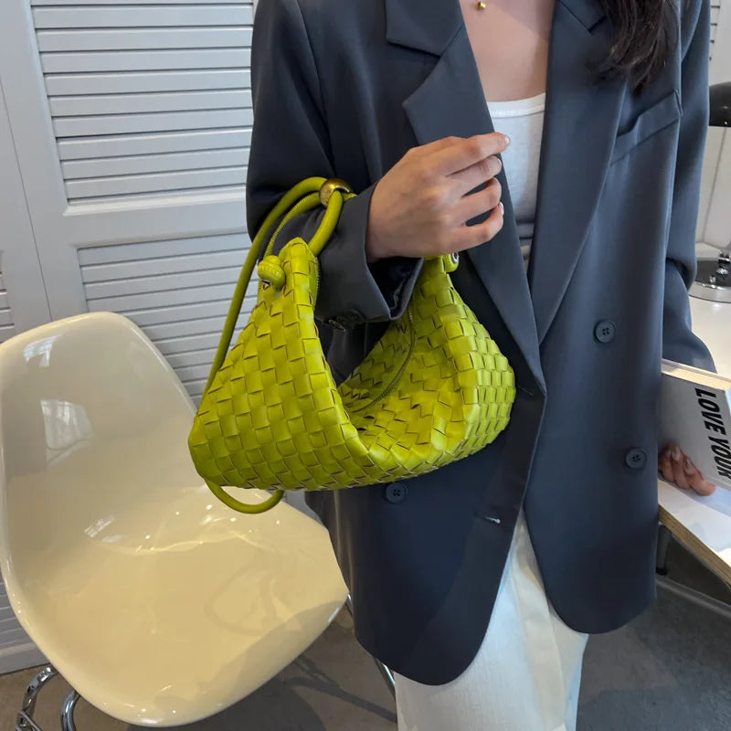 Summer Weave Bag Women's Shoulder Bags Retro Woven Crossbody Bag