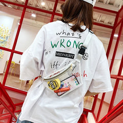 Transparent Waist Bags Female Jelly Chest Bags Messenger Pack Lady