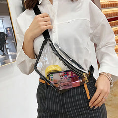 Transparent Waist Bags Female Jelly Chest Bags Messenger Pack Lady