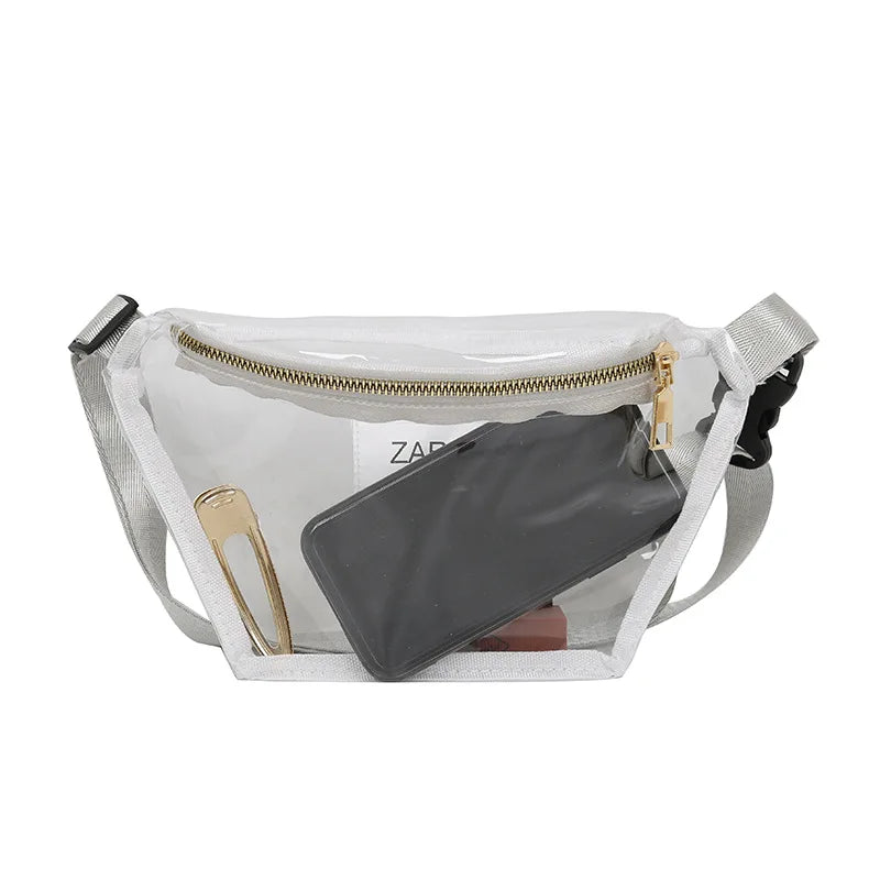 Transparent Waist Bags Female Jelly Chest Bags Messenger Pack Lady
