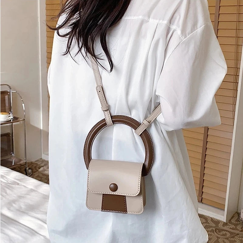 Korea Style Mini PU Leather Vintage Crossbody Shoulder Bag