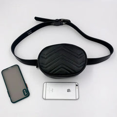 Women's Leather Chest Bag Crossbody Fanny Pack