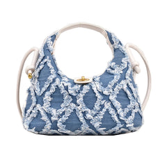 Denim Hobo Bag Women's Crossbody Shoulder Purse Top Clutch Satchel