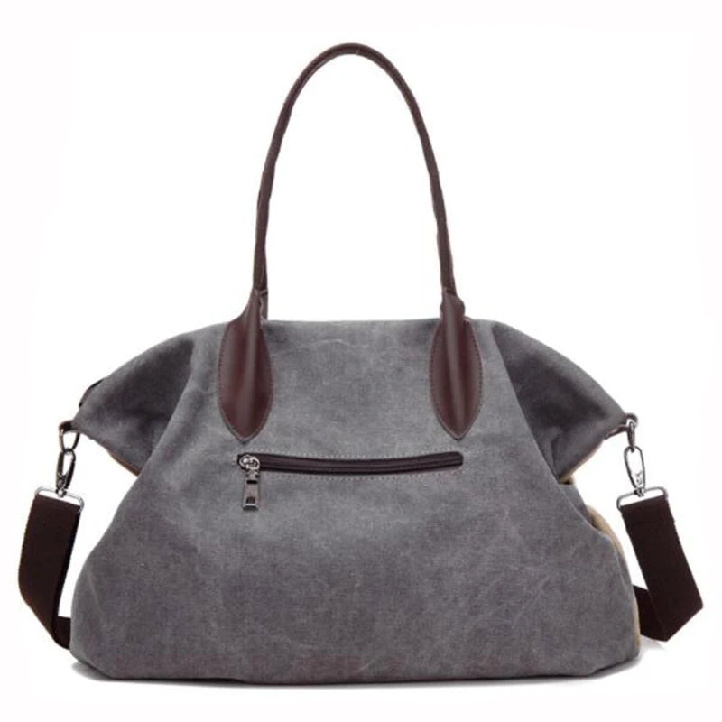 Women Canvas Tote Bag Large Pocket Casual Handbag Shoulder Bag