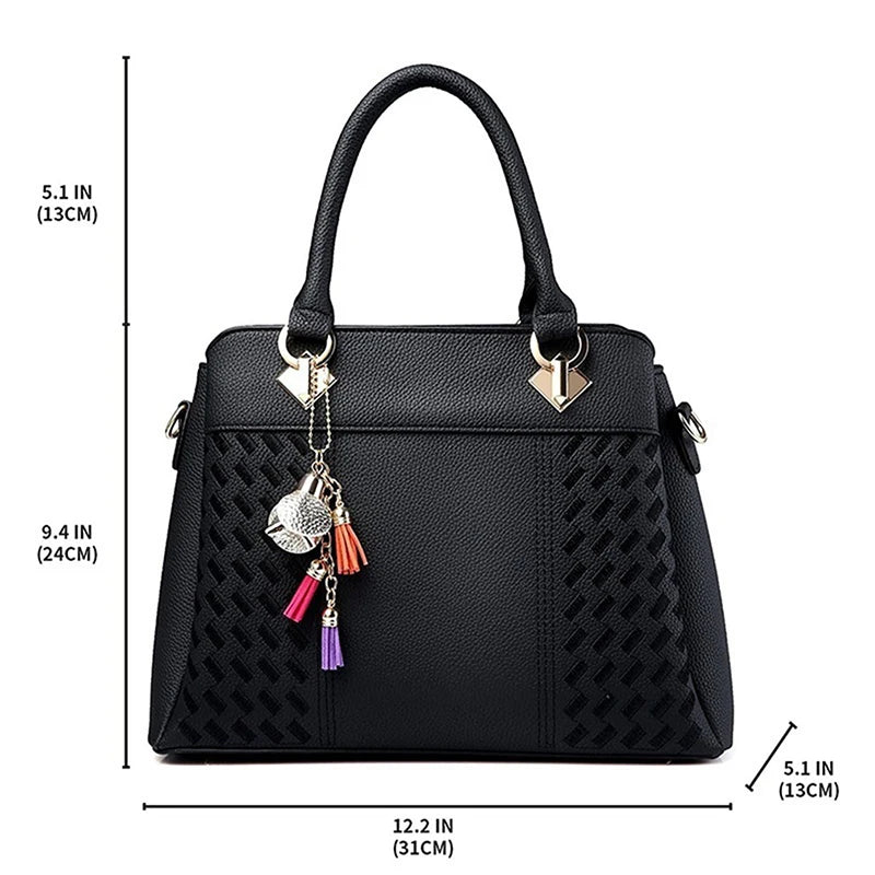 Women Crossbody Shoulder Bags Tassel Handbag Sequined Party Purse