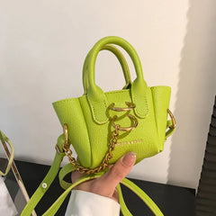 Neon Small Handbag Party Clutch Chain Shoulder Bag Mini Tote