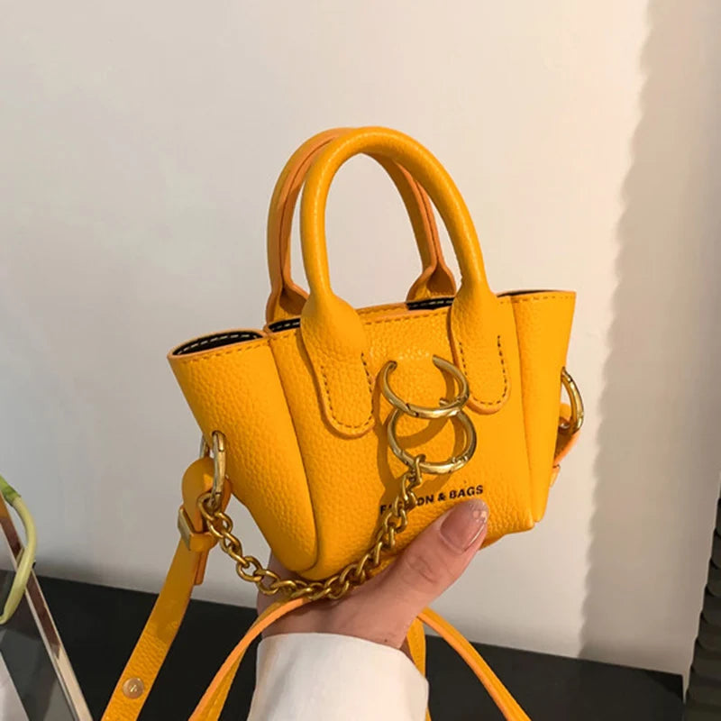 Neon Small Handbag Party Clutch Chain Shoulder Bag Mini Tote
