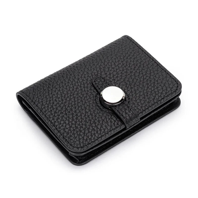 Cow Leather Women Short Wallet Coin Purse Clutch Credit Card Holder