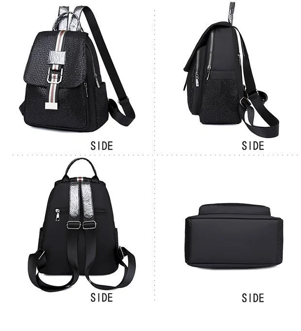 Sequin Oxford Women Backpack Big Capacity Anti-theft Ladies School Bag