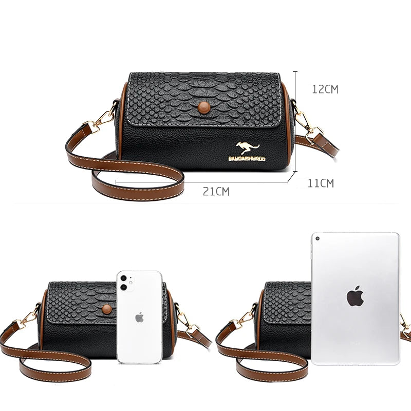 Crocodile Leather Crossbody Handbags Women's Wallet