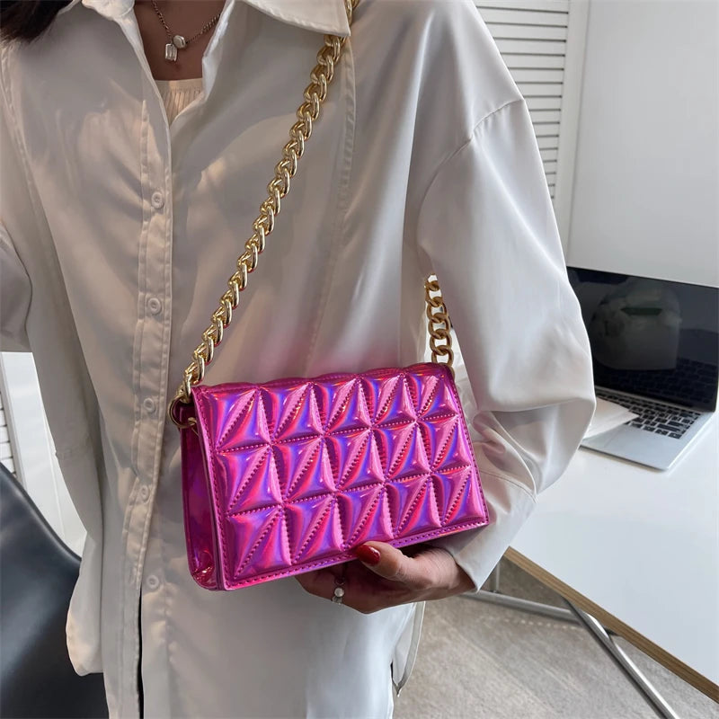 Quilted Shoulder Purse And Handbag Women Clutch Bag