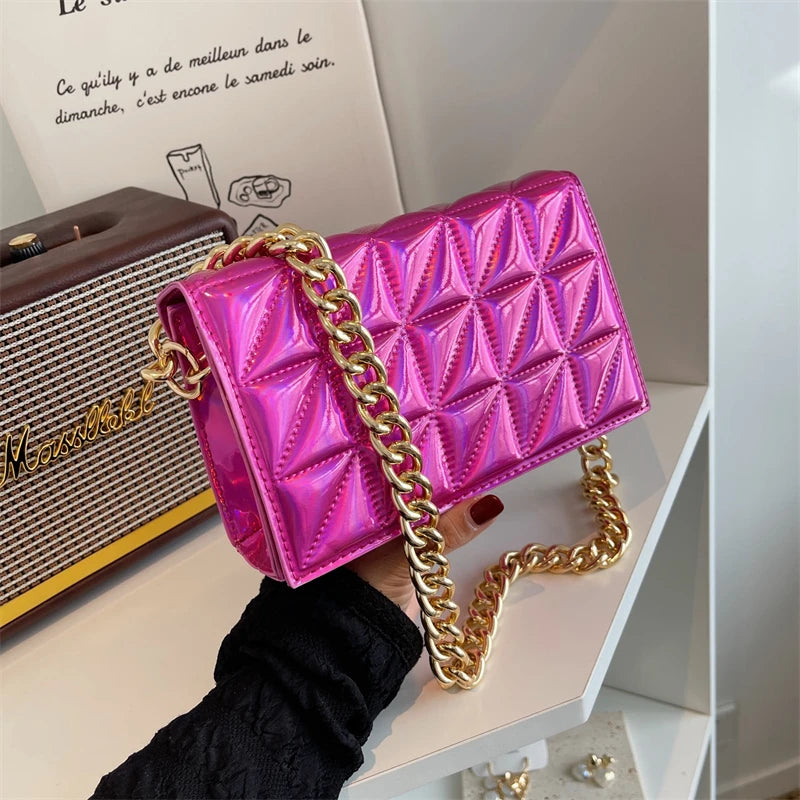 Quilted Shoulder Purse And Handbag Women Clutch Bag