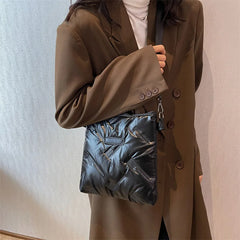 Winter Nylon Crossbody Bag Lady Tote Purse Down Shoulder Bag
