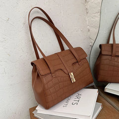 Stone grain Shoulder Bag Winter Female Tote
