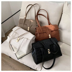 Stone grain Shoulder Bag Winter Female Tote