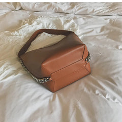 Women Shoulder Bag Chain Bucket Handbags PU Leather Totes Shopping Bag