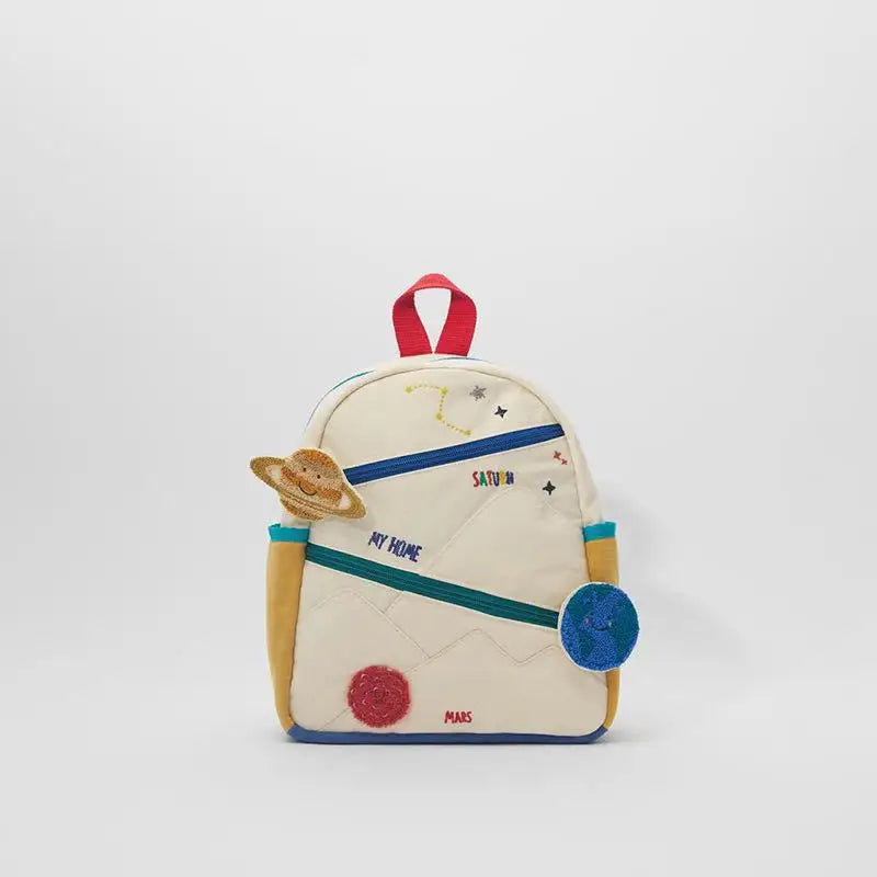 Canvas Backpacks for Kids Patchwork School Bags for Girls and Boys