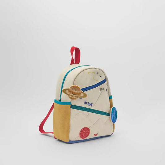 Canvas Backpacks for Kids Patchwork School Bags for Girls and Boys