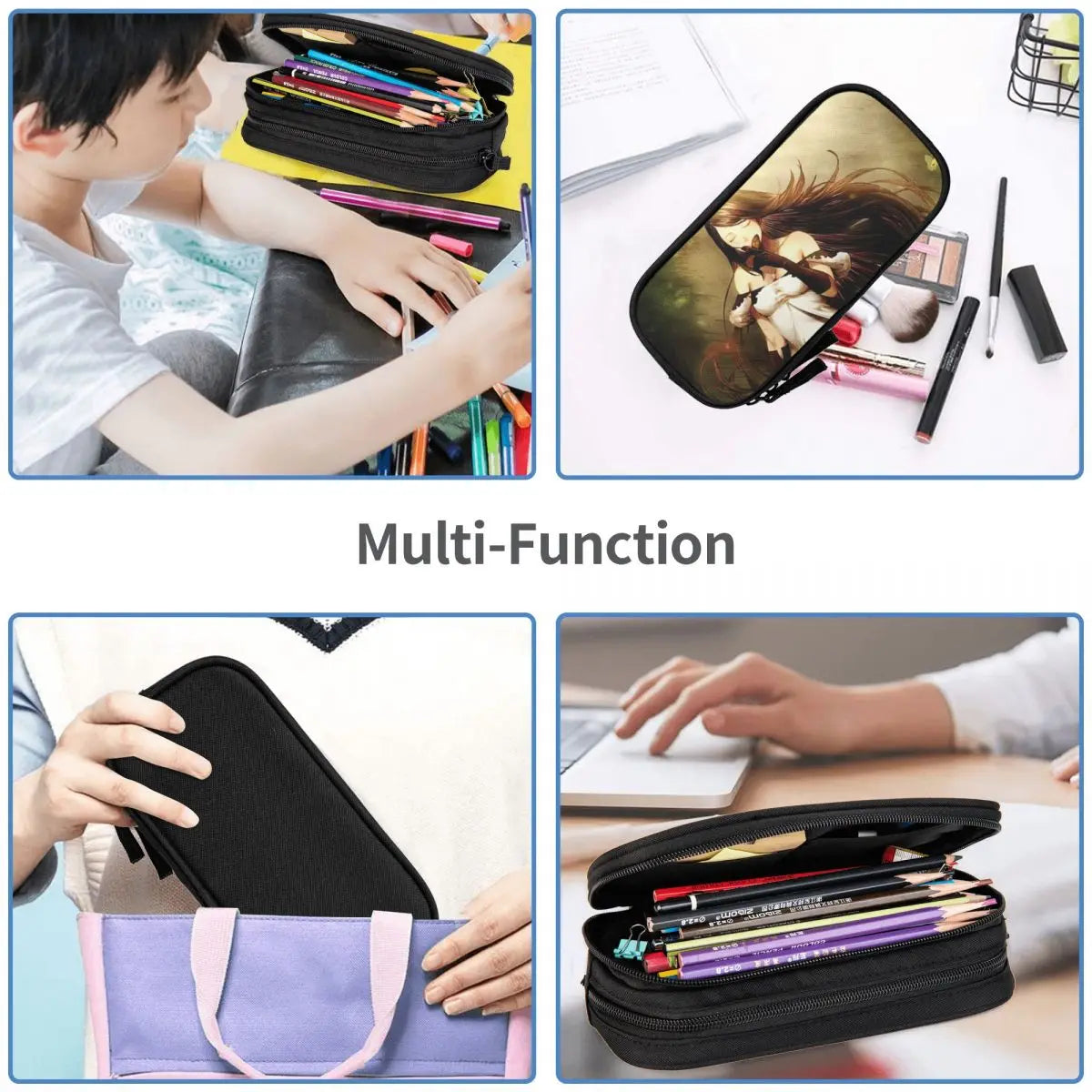 Bravely Default Pen Box Zipper Pouch Student Stationery Bag Gift
