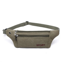 Waterproof Outdoor Sports Bag Canvas Waist Bag Crossbody Male Banana Bag