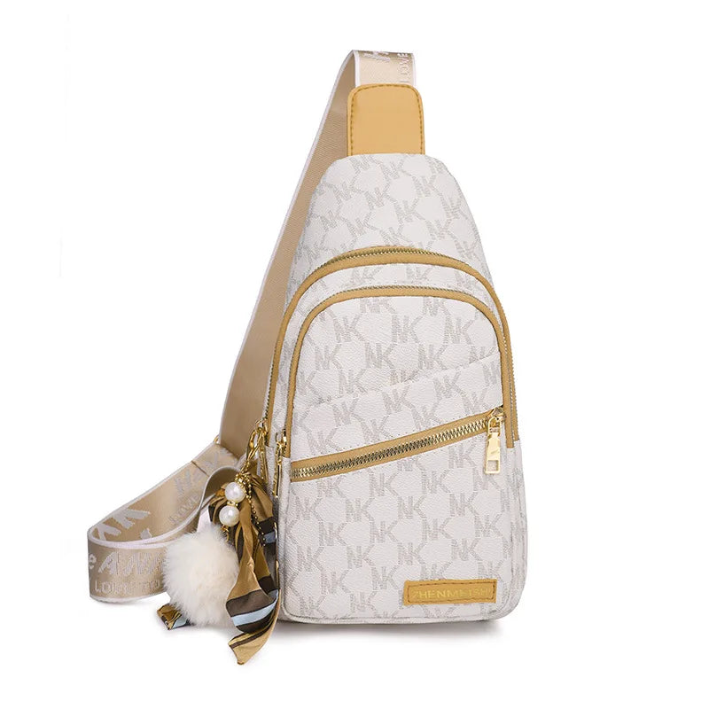 Women's Printed Shoulder Bag Chest Bag Backpack