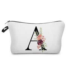 Flower Alphabet Bridesmaid Makeup Bag Cosmetic Gift Women's Bag