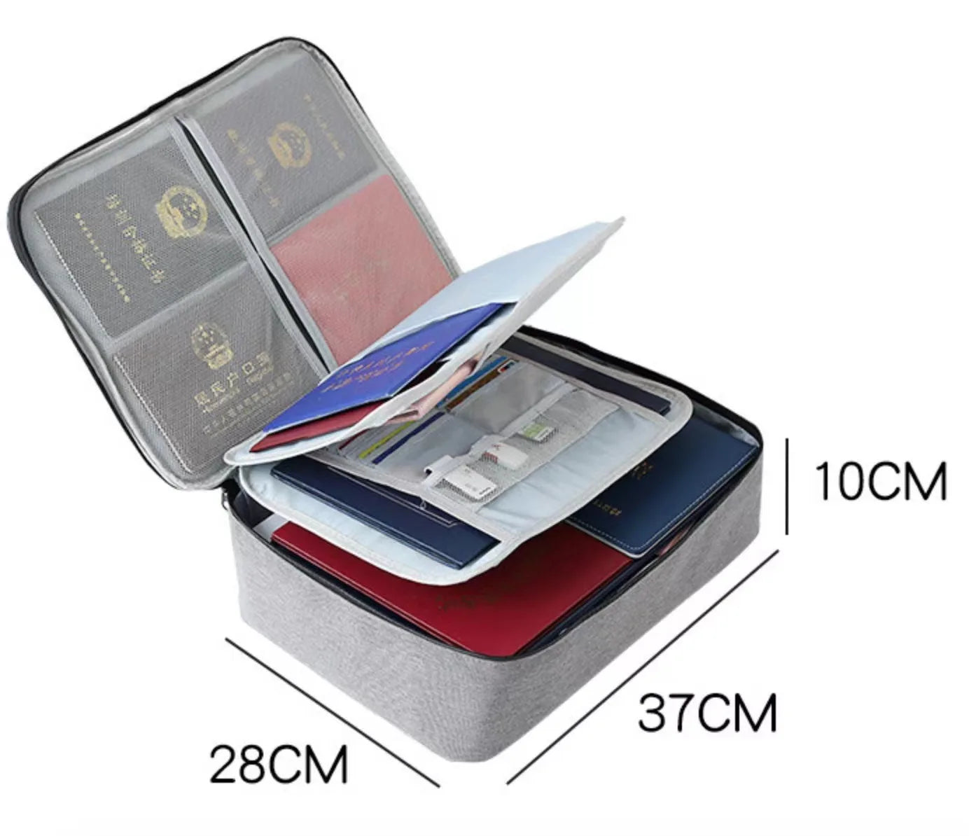 Waterproof Text Letter Print Documents Organizer Case