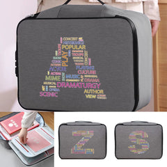 Waterproof Text Letter Print Documents Organizer Case