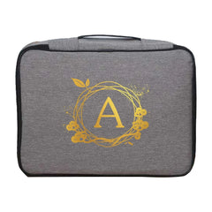 Waterproof Wreath Print Briefcase Handbag Travel Wallet Bag Organizer