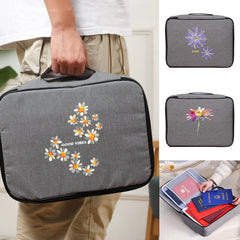 Waterproof Daisy Print File Storage Bag