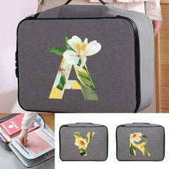 Floral Print Waterproof Document Organizer Handbag