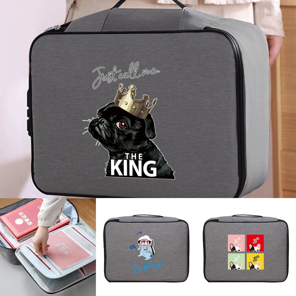Dog Print Travel Storage Bag Waterproof Organizer Case