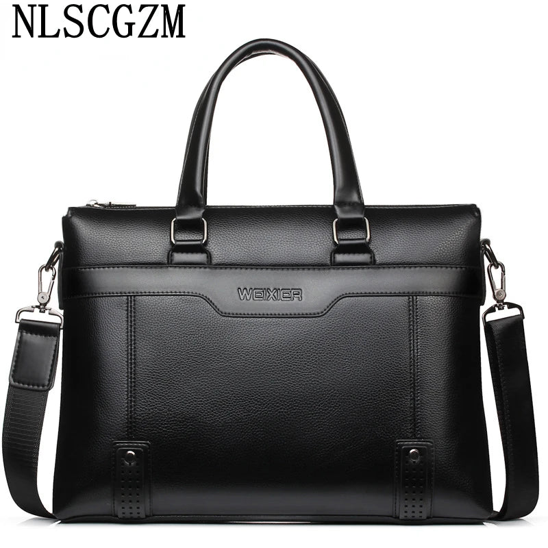Leather Laptop Bag for Men - Stylish Crossbody Office Bag