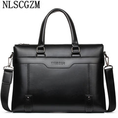 Leather Laptop Bag for Men - Stylish Crossbody Office Bag