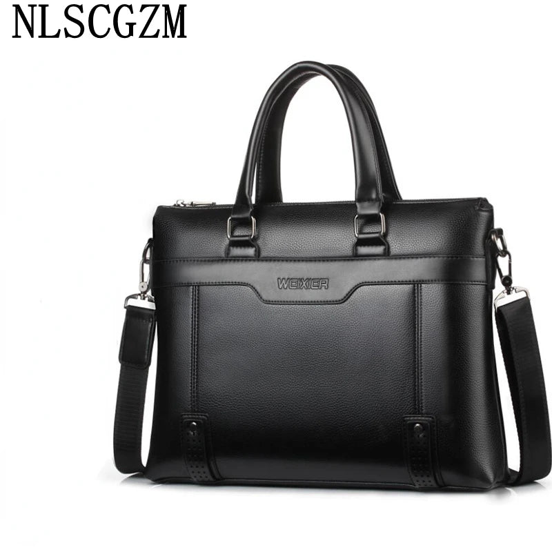 Leather Laptop Bag for Men - Stylish Crossbody Office Bag