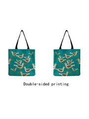 Colorful Pigeon Printed Tote Shoulder Bag Women Eco Reusable Shopper Bag