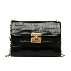 Crocodile Pattern Small Square Bag Women One Piece Version One-shoulder Messenge