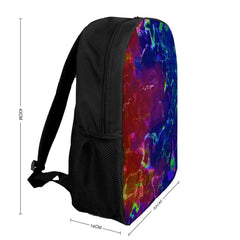Bright Splash Print Backpack Abstract Ink Style Men Outdoor Soft