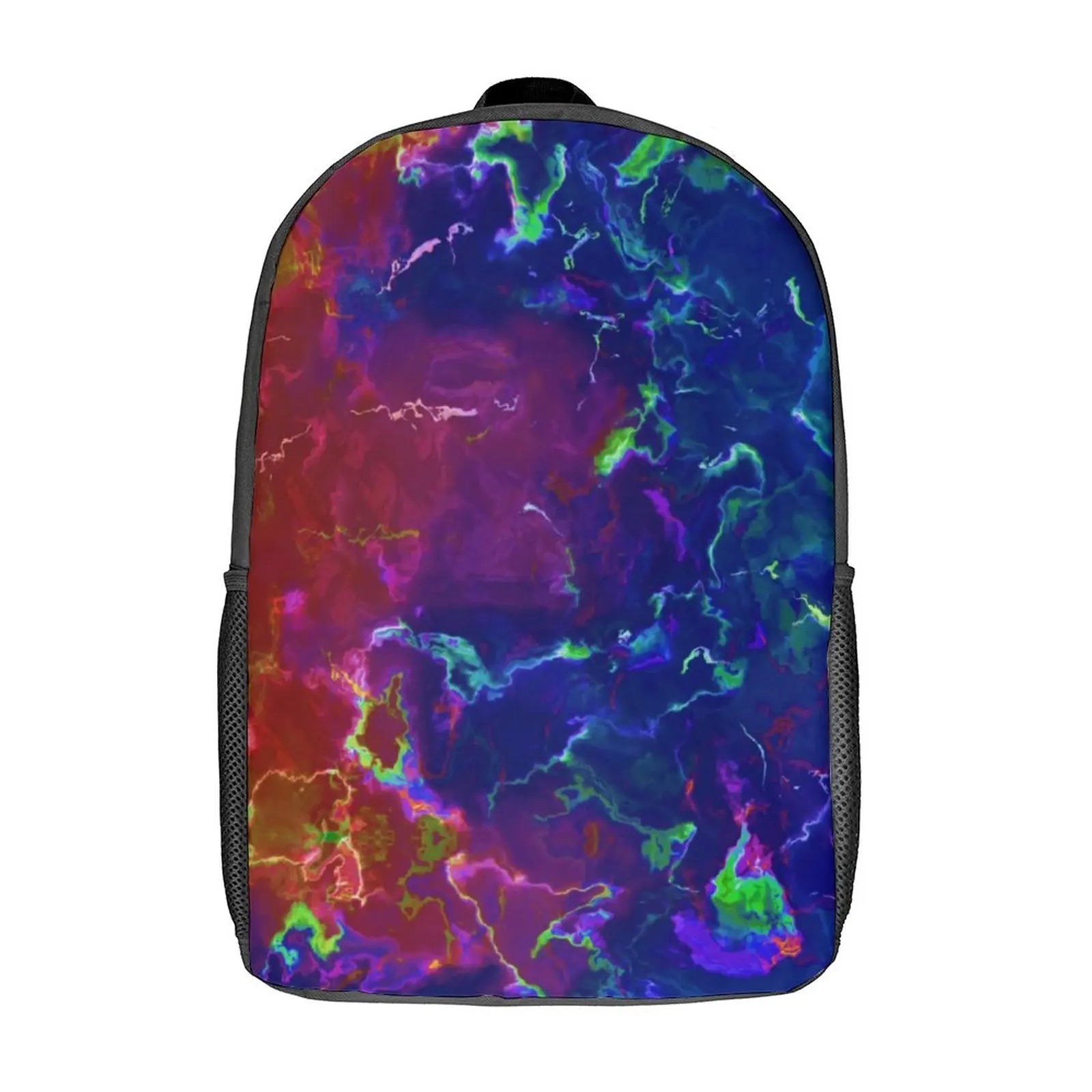 Bright Splash Print Backpack Abstract Ink Style Men Outdoor Soft