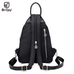Embroidery Backpack Women Oxford Anti Theft Schoolbag Travel Backpack
