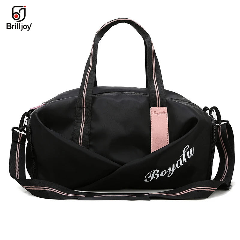 Women Gym Bag Sports Fitness Training Bags for Shoes Travel Dry And Wet Yoga Mat