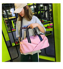 Women Gym Bag Sports Fitness Training Bags for Shoes Travel Dry And Wet Yoga Mat