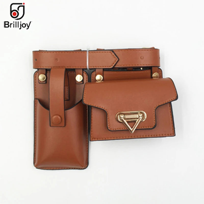 Women's Leather Belt Bags Waist Bag & Phone Pouch